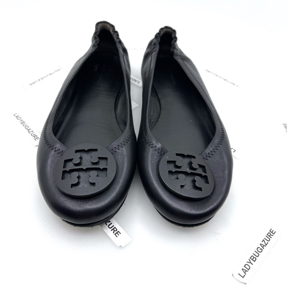 Tory Burch Double T-Logo Flats - like new Size 7.5 w/dust bag